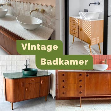 Badkamermeubel | Vintage | Stel Samen | Complete Badkamer |, Ophalen of Verzenden, Nieuw