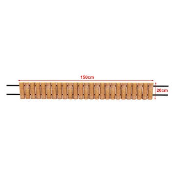 [en.casa] Palissade Rotta borderrand grenen 150 cm houtkleur, Verzenden, Nieuw