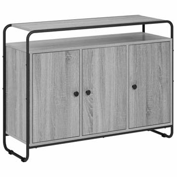 vidaXL Dressoir Grijs Sonoma 102 x 35 x 75 cm Bewerkt hout, Verzenden, Nieuw, Overige houtsoorten, Minder dan 50 cm