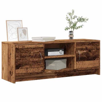 vidaXL Tv-meubel 102x30x37,5 cm bewerkt hout oud houtkleurig, Verzenden, Nieuw, Overige houtsoorten