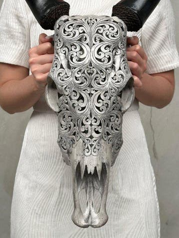 GEEN MINIMUMPRIJS - Authentieke grijze met de hand bewerkte, Antiek en Kunst