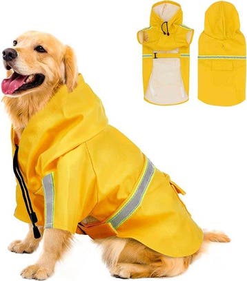 2dekans | Dutchwide - Hondenjas - Regenjas Hond - Geel -Maat, Dieren en Toebehoren, Ophalen of Verzenden, Zo goed als nieuw