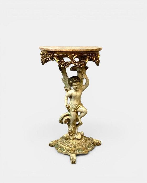 Zuilvormig houtsnijwerk, Pedestal / estilo rococó - 83 cm -, Antiek en Kunst, Curiosa en Brocante