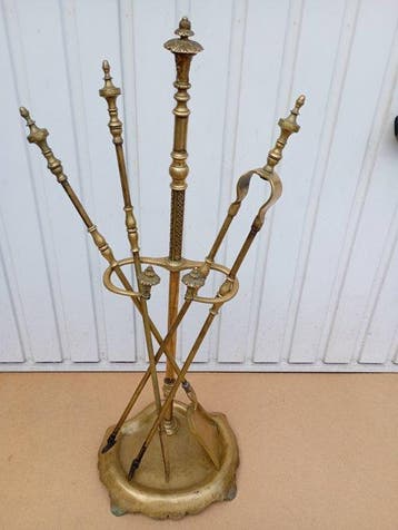 Openhaard accessoire (4) - Messing - Grandry Fils, Frankrijk