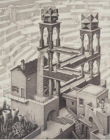 M.C. Escher (1898-1972) - Cascade, Antiek en Kunst