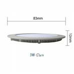 LED Downlight Slim - Inbouw Rond - 3W - Dimbaar -, Metaal of Aluminium, Nieuw, Ophalen of Verzenden, Led