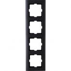 KOPP - Afdekraam - Athenis HK07 - 4-voudig - Mat Zwart, Doe-het-zelf en Verbouw, Elektra en Kabels, Ophalen of Verzenden, Nieuw