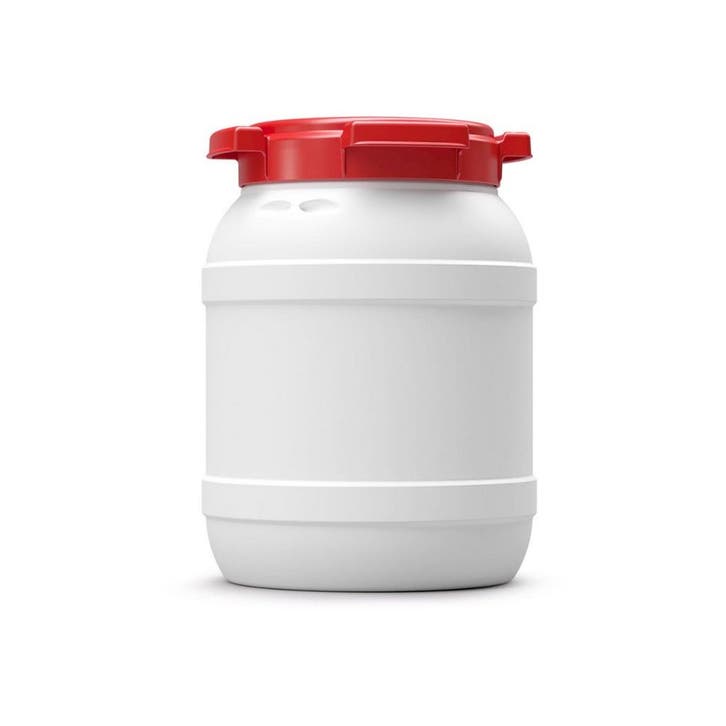 Voerton Curtec 6 liter wit met rood deksel, Zakelijke goederen, Kantoor en Winkelinrichting | Magazijn, Stelling en Opslag, Ophalen of Verzenden