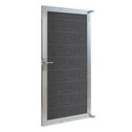 Tuindeur Segovia tuinpoort met privacyscherm 180x90 cm grijs, Verzenden, Nieuw