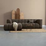 *WOONWINKEL* Bank Met Strepen Stiksel Bruin Chaise Longue Li, Verzenden, Nieuw