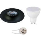 LED Spot Set Pragmi Nora Pro - 4W LED Inbouwspot Ronde Zwart, Ophalen of Verzenden, Nieuw