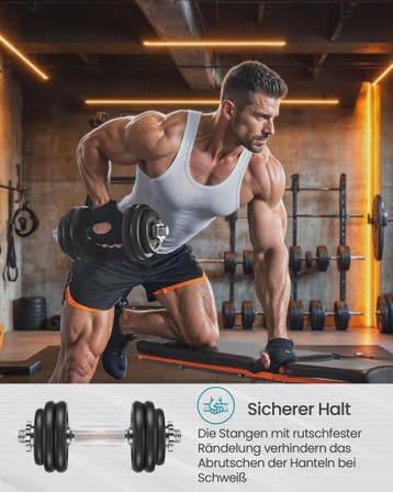 Verstelbare Gietijzeren Halterset SONGMICS - 20/30/40 kg, Verzenden, Nieuw