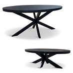 Zwart ovale eettafels mango 150cm t/m 300cm Laagste prijs !!, Huis en Inrichting, Tafels | Eettafels, Verzenden, Nieuw, Ovaal
