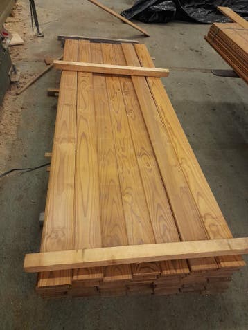 Thermogrenen platohout, Nieuw, Plank