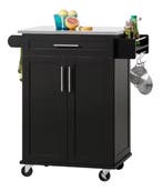 Keukentrolley met Kast, Lade & RVS Blad – 83x46x90 cm, Verzenden, Nieuw