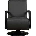 Leren draaifauteuil Mood - Hermes Antracite (donkergrijs) -, Huis en Inrichting, Fauteuils, Nieuw, Ophalen of Verzenden, 50 tot 75 cm
