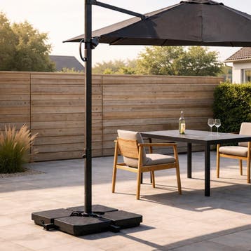 Parasoltegels voor zweefparasol - 4 stuks | 79 x 79 x 9,5 cm, Verzenden, Nieuw