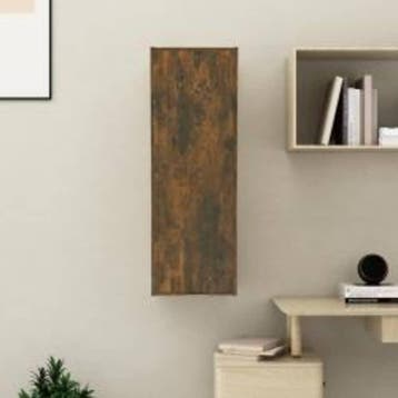 vidaXL Tv-meubel 30,5x30x90 cm bewerkt hout gerookt, Minder dan 50 cm, Verzenden, Nieuw, Minder dan 100 cm