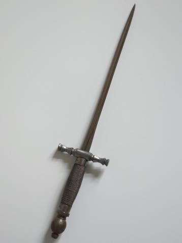 Antieke 19e-Eeuwse Stiletto Dolk – Parerdolk 43 cm, Antiek en Kunst, Ophalen of Verzenden