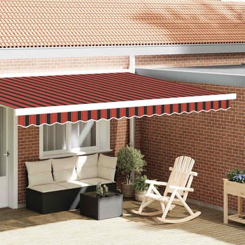 vidaXL Vervangende volant voor 4,5 m Oranjerood en bruin, Verzenden, Nieuw