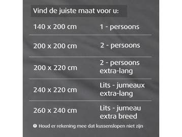 Home by TEMPUR® - Dekbedovertrek Bamboe - 240x220 cm -, Verzenden, Nieuw