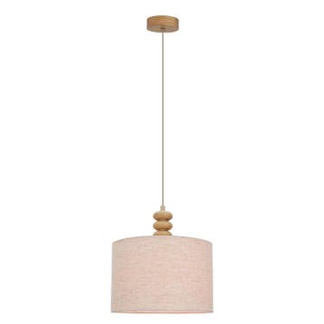 Landelijke hanglamp beige, Kinga, Ophalen of Verzenden, Nieuw, Hout, Landelijk