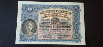 Zwitserland. - 100 Franken - 1944 - Pick 35r (Zonder