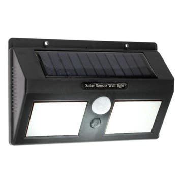 Zwarte buitenlamp op zonne-energie Albert, kunststof, 8w,, Ophalen of Verzenden, Nieuw, Overige materialen, Wandlamp
