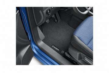 VW bedrijfswagens Caddy 4 (SA) velours mattenset - zwart, Ophalen of Verzenden, Nieuw