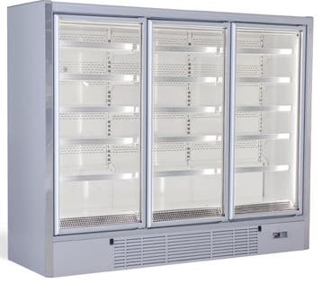 ACTIE!, Wandvriezer Minerva met 3 deuren, 248cm,, Witgoed en Apparatuur, Vriezers en Diepvrieskisten, Gebruikt