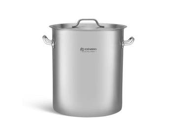 Veiling - Grote Kookpan/Soeppan - Met Deksel - 25  L - RVS, Nieuw