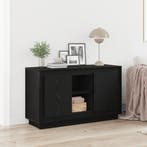 vidaXL Dressoir Zwart Eiken 102 x 35 x 60 cm Bewerkt hout, Huis en Inrichting, Kasten | Dressoirs, Verzenden, Nieuw, Overige houtsoorten
