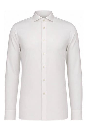 Profuomo Overhemd in maat 41 Wit, Kleding | Heren, Verzenden, Zo goed als nieuw, Wit, Profuomo