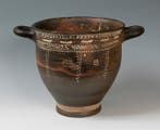 Oud-Grieks, Magna Graecia Aardewerk Groot skyphos. 39 cm
