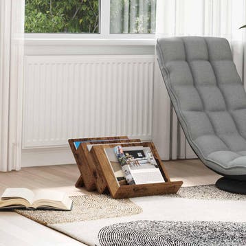vidaXL Tijdschrift Rek Oudhout 53 x 40 x 28,5 cm Bewerkt, Verzenden, Nieuw