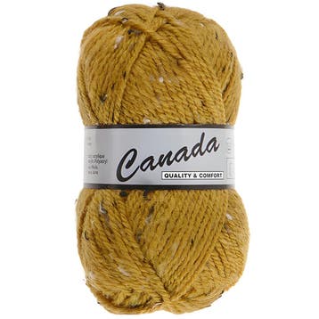 Lammy Yarns Canada Tweed - 490 Mosterdgeel - Wol-Acrylgare, Ophalen of Verzenden, Nieuw
