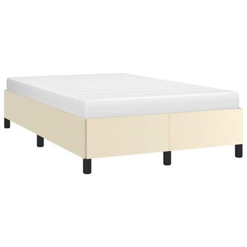 vidaXL Bedframe zonder matras 120x190 cm kunstleer crème, Huis en Inrichting, Slaapkamer | Bedden, Overige materialen, Verzenden