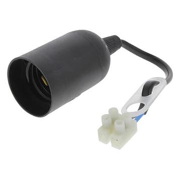 Verhuisfitting E27 | Q-link (60W, Zwart), Verzenden, Nieuw