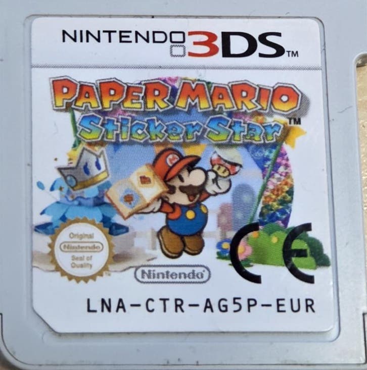 Paper Mario Sticker Star losse cartridge (Nintendo 3DS, Spelcomputers en Games, Games | Nintendo 2DS en 3DS, Zo goed als nieuw