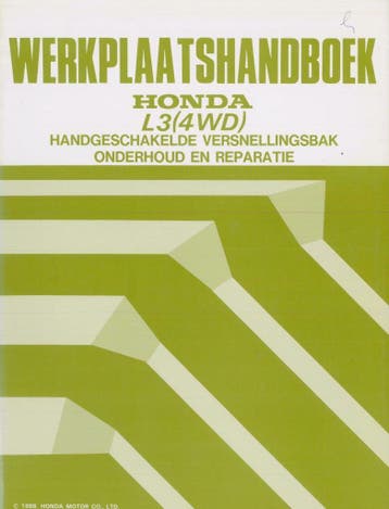 1988 Honda L3 werkplaatshandboek handgeschakelde versnelling, Verzenden