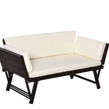 Opvouwbare2-Zits Loungebank: Ideaal voor Terras en Balkon, Tuin en Terras, Verzenden, Nieuw