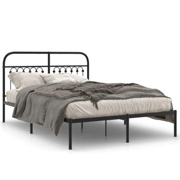 Logeerbed Metaal Zwart - 41% Korting - Retourdeal, Zo goed als nieuw, Metaal, Klassiek, Zwart