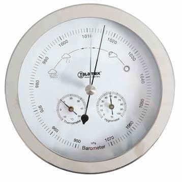 Weerstation Baro / Thermo / Hygrometer RVS Talamex, Ophalen of Verzenden, Nieuw