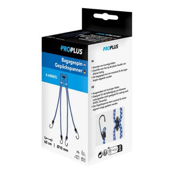 ProPlus Bagagespin - 4-armig - Ø 10 mm - 60 cm - Blauw, Ophalen of Verzenden, Nieuw
