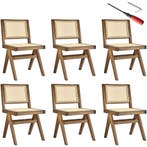 Houten stoel Lizzy met Weens vlechtwerk in boho-stijl - lich, Huis en Inrichting, Stoelen, Verzenden, Nieuw