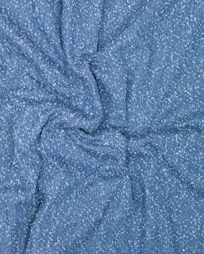 Denim Katoen Washed Broken Blauw, Nieuw, Blauw