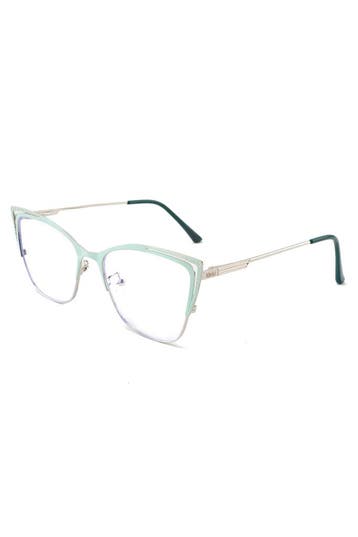 KIMU® Computerbril Cat Eye Mintgroen Montuur Doorzichtige Gl, Ophalen of Verzenden, Nieuw, Feestartikel, Carnaval