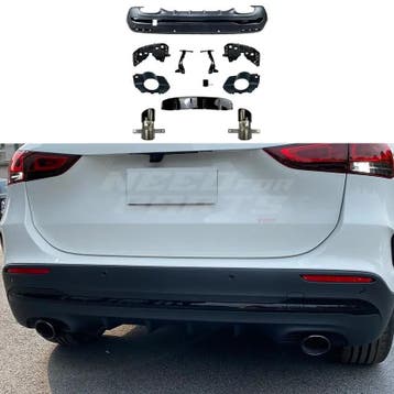 Diffuser met zwarte uitlaatsierstukken voor Mercedes GLA, Auto-onderdelen, Ophalen of Verzenden, Nieuw