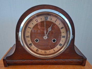 Pendule - - Eik - 1930-1940, Antiek en Kunst, Antiek | Klokken