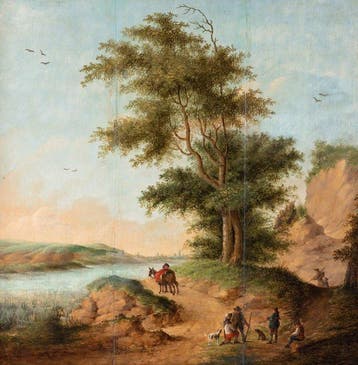 Europese school (XIX) - Sfeervol 19e-eeuws Een verstild, Antiek en Kunst